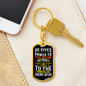He Gives Strength Isaiah 40:29 Keychain Stainless Steel or 18k Gold Dog Tag Keyring-Express Your Love Gifts
