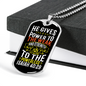He Gives Strength Isaiah 40:29 Necklace Stainless Steel or 18k Gold Dog Tag 24" Chain-Express Your Love Gifts