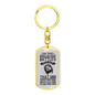 He Has A Plan Keychain Stainless Steel or 18k Gold Dog Tag Keyring-Express Your Love Gifts