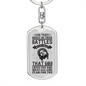 He Has A Plan Keychain Stainless Steel or 18k Gold Dog Tag Keyring-Express Your Love Gifts