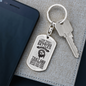 He Has A Plan Keychain Stainless Steel or 18k Gold Dog Tag Keyring-Express Your Love Gifts