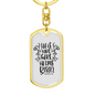 He Has Risen Matthew 28:6 Keychain Stainless Steel or 18k Gold Dog Tag Keyring-Express Your Love Gifts