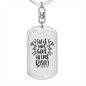 He Has Risen Matthew 28:6 Keychain Stainless Steel or 18k Gold Dog Tag Keyring-Express Your Love Gifts