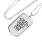 He Has Risen Matthew 28:6 Necklace Stainless Steel or 18k Gold Dog Tag 24" Chain-Express Your Love Gifts