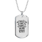 He Has Risen Matthew 28:6 Necklace Stainless Steel or 18k Gold Dog Tag 24" Chain-Express Your Love Gifts