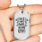 He Has Risen Matthew 28:6 Necklace Stainless Steel or 18k Gold Dog Tag 24" Chain-Express Your Love Gifts