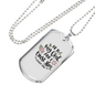 He Is My God Psalm 91:2 Necklace Stainless Steel or 18k Gold Dog Tag 24" Chain-Express Your Love Gifts