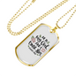 He Is My God Psalm 91:2 Necklace Stainless Steel or 18k Gold Dog Tag 24" Chain-Express Your Love Gifts