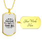 He Is My God Psalm 91:2 Necklace Stainless Steel or 18k Gold Dog Tag 24" Chain-Express Your Love Gifts