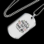 He Is My God Psalm 91:2 Necklace Stainless Steel or 18k Gold Dog Tag 24" Chain-Express Your Love Gifts