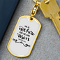 He Is Not Here Matthew 28:6 Keychain Stainless Steel or 18k Gold Dog Tag Keyring-Express Your Love Gifts