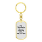 He Is Not Here Matthew 28:6 Keychain Stainless Steel or 18k Gold Dog Tag Keyring-Express Your Love Gifts