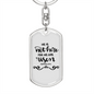 He Is Not Here Matthew 28:6 Keychain Stainless Steel or 18k Gold Dog Tag Keyring-Express Your Love Gifts
