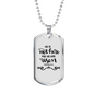 He Is Not Here Matthew 28:6 Necklace Stainless Steel or 18k Gold Dog Tag 24" Chain-Express Your Love Gifts