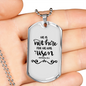He Is Not Here Matthew 28:6 Necklace Stainless Steel or 18k Gold Dog Tag 24" Chain-Express Your Love Gifts