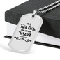 He Is Not Here Matthew 28:6 Necklace Stainless Steel or 18k Gold Dog Tag 24" Chain-Express Your Love Gifts