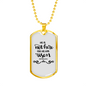 He Is Not Here Matthew 28:6 Necklace Stainless Steel or 18k Gold Dog Tag 24" Chain-Express Your Love Gifts