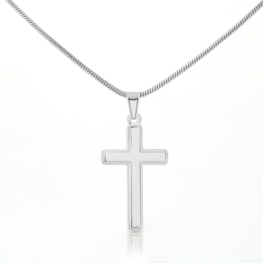 He Is Risen Cross Card Necklace w Stainless Steel Pendant-Express Your Love Gifts
