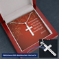 He Knows The Way Job 23:10 Cross Necklace Message Card W Ball Chain Pendant-Express Your Love Gifts