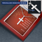 He Knows The Way Job 23:10 Cross Necklace Message Card W Ball Chain Pendant-Express Your Love Gifts