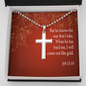 He Knows The Way Job 23:10 Cross Necklace Message Card W Ball Chain Pendant-Express Your Love Gifts