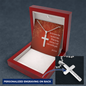 He Knows The Way Job 23:10 Cross Necklace Message Card W Ball Chain Pendant-Express Your Love Gifts