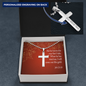 He Knows The Way Job 23:10 Cross Necklace Message Card W Ball Chain Pendant-Express Your Love Gifts
