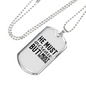 He Must Increase Necklace Stainless Steel or 18k Gold Dog Tag 24" Chain-Express Your Love Gifts