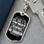 He Only Is My Rock Psalm 62:6 Keychain Stainless Steel or 18k Gold Dog Tag Keyring-Express Your Love Gifts