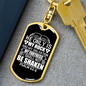 He Only Is My Rock Psalm 62:6 Keychain Stainless Steel or 18k Gold Dog Tag Keyring-Express Your Love Gifts