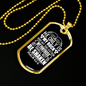 He Only Is My Rock Psalm 62:6 Necklace Stainless Steel or 18k Gold Dog Tag 24" Chain-Express Your Love Gifts