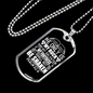 He Only Is My Rock Psalm 62:6 Necklace Stainless Steel or 18k Gold Dog Tag 24" Chain-Express Your Love Gifts