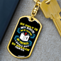 He Only My Rock Psalm 62:6 Keychain Stainless Steel or 18k Gold Dog Tag Keyring-Express Your Love Gifts