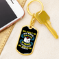 He Only My Rock Psalm 62:6 Keychain Stainless Steel or 18k Gold Dog Tag Keyring-Express Your Love Gifts