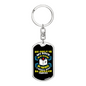He Only My Rock Psalm 62:6 Keychain Stainless Steel or 18k Gold Dog Tag Keyring-Express Your Love Gifts