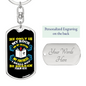 He Only My Rock Psalm 62:6 Keychain Stainless Steel or 18k Gold Dog Tag Keyring-Express Your Love Gifts