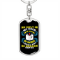 He Only My Rock Psalm 62:6 Keychain Stainless Steel or 18k Gold Dog Tag Keyring-Express Your Love Gifts