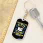 He Only My Rock Psalm 62:6 Keychain Stainless Steel or 18k Gold Dog Tag Keyring-Express Your Love Gifts