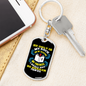 He Only My Rock Psalm 62:6 Keychain Stainless Steel or 18k Gold Dog Tag Keyring-Express Your Love Gifts