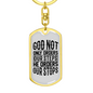 He orders Our Stops Keychain Stainless Steel or 18k Gold Dog Tag Keyring-Express Your Love Gifts