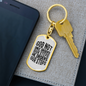 He orders Our Stops Keychain Stainless Steel or 18k Gold Dog Tag Keyring-Express Your Love Gifts