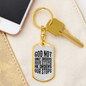 He orders Our Stops Keychain Stainless Steel or 18k Gold Dog Tag Keyring-Express Your Love Gifts
