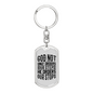 He orders Our Stops Keychain Stainless Steel or 18k Gold Dog Tag Keyring-Express Your Love Gifts
