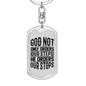 He orders Our Stops Keychain Stainless Steel or 18k Gold Dog Tag Keyring-Express Your Love Gifts