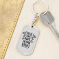 He'S Not Here Matthew 28:6 Keychain Stainless Steel or 18k Gold Dog Tag Keyring-Express Your Love Gifts