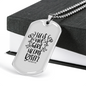 He's Not Here Matthew 28:6 Necklace Stainless Steel or 18k Gold Dog Tag 24" Chain-Express Your Love Gifts