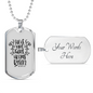 He's Not Here Matthew 28:6 Necklace Stainless Steel or 18k Gold Dog Tag 24" Chain-Express Your Love Gifts