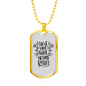 He's Not Here Matthew 28:6 Necklace Stainless Steel or 18k Gold Dog Tag 24" Chain-Express Your Love Gifts