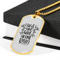 He's Not Here Matthew 28:6 Necklace Stainless Steel or 18k Gold Dog Tag 24" Chain-Express Your Love Gifts