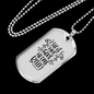 He's Not Here Matthew 28:6 Necklace Stainless Steel or 18k Gold Dog Tag 24" Chain-Express Your Love Gifts